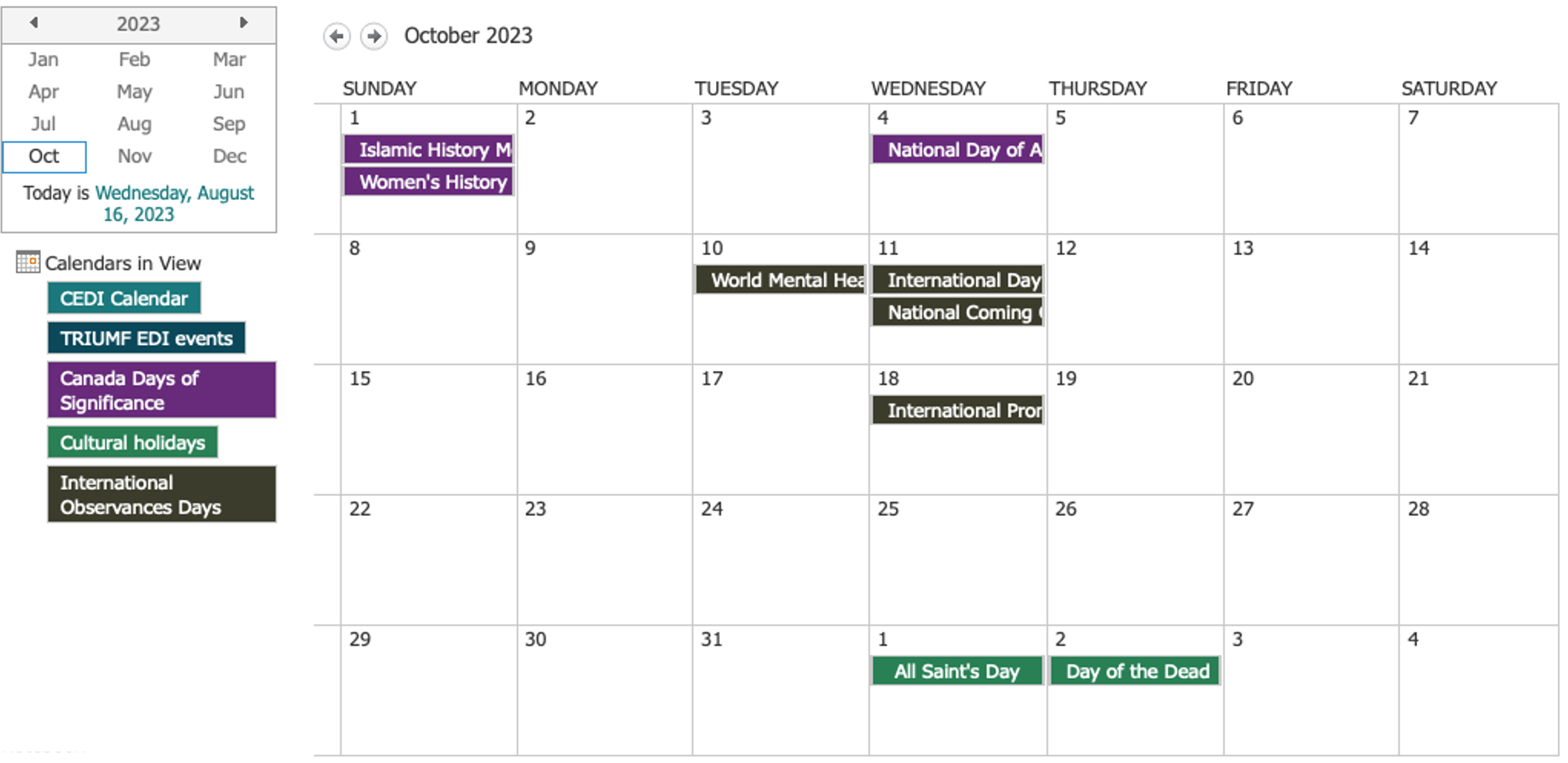 Events and EDI Calendar TRIUMF Canada's particle accelerator centre