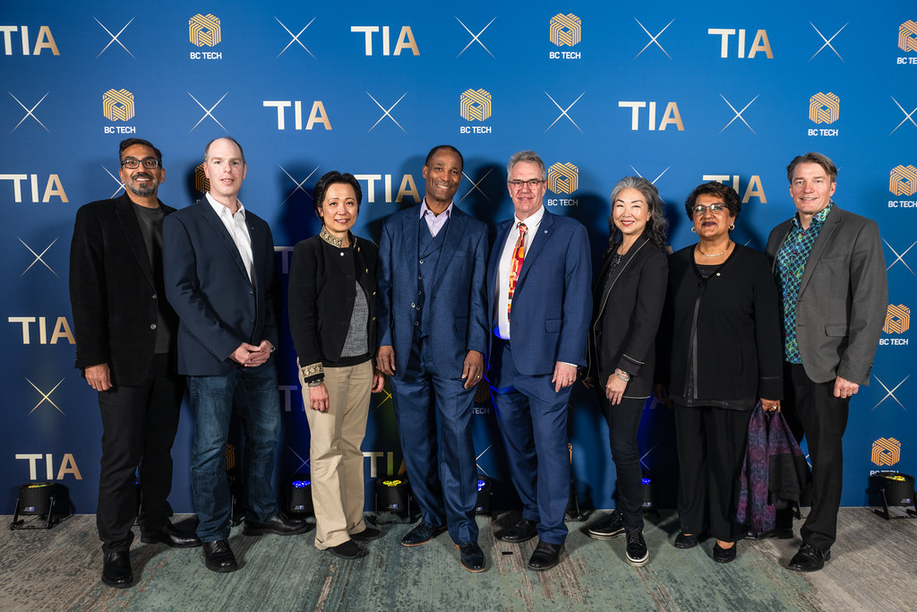 The TRIUMF team accepts the BC Tech award