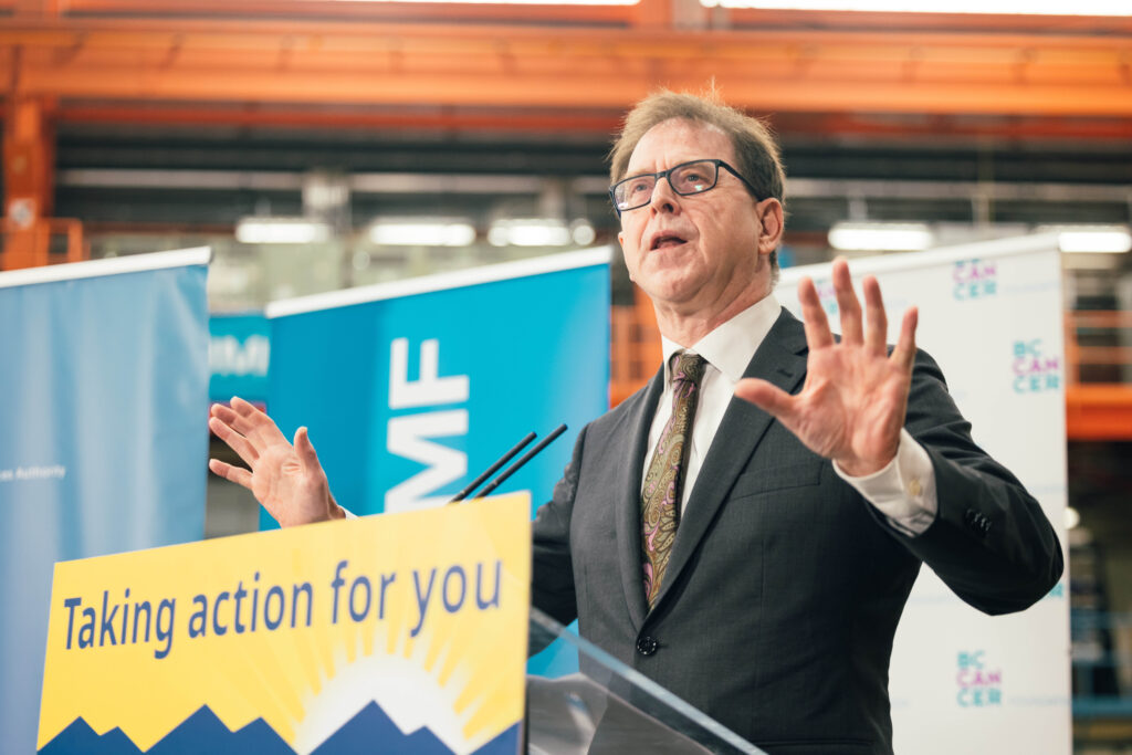 TRIUMF welcomed BC Health Minister, Adrian Dix, into the Meson Hall, where he announced the province's investment into IAMI