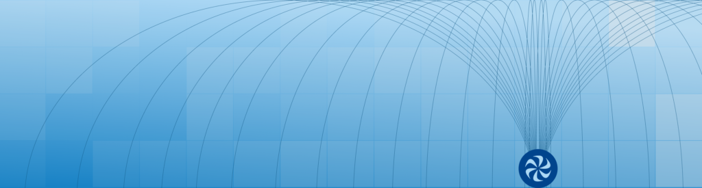 banner of TRIUMF logo icon with electromagnetic field around it